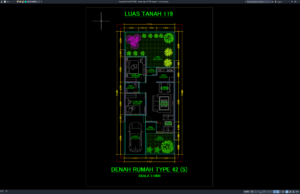 Download Denah Type 42/119 Bagian 5 DWG AutoCAD denah type 42-119 bagian 5