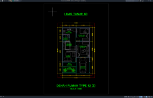 Download Denah Type 42/60 Bagian 6 DWG AutoCAD denah type 42-60 bagian 6