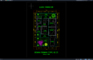Download Denah Type 42/84 Bagian 7 DWG AutoCAD denah type 42-84 bagian 7