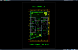 Download Denah Type 50/118 Bagian 6 DWG AutoCAD denah type 50-118 bagian 6