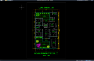 Download Denah Type 50/135 Bagian 7 DWG AutoCAD denah type 50-135 bagian 7