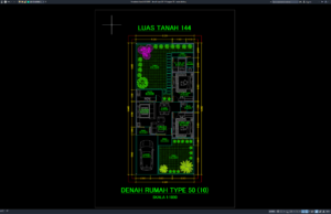 Download Denah Type 50/144 Bagian 10 DWG AutoCAD denah type 50-144 bagian 10