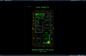 Download Denah Type 50/78 Bagian 5 DWG AutoCAD denah type 50-78 bagian 5