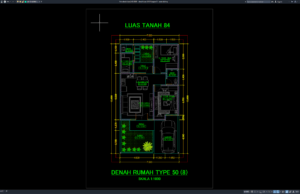 Download Denah Type 50/84 Bagian 8 DWG AutoCAD denah type 50-84 bagian 8