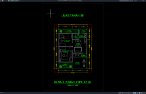 Download Denah Type 42/58 Bagian 8 DWG AutoCAD denah type 42-58 bagian 8