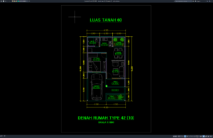 Download Denah Type 42/60 Bagian 10 DWG AutoCAD denah type 42-60 bagian 10