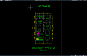 Download Denah Type 42/60 Bagian 12 DWG AutoCAD denah type 42-60 bagian 12