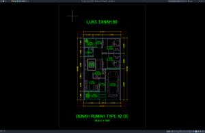 Download Denah Type 42/60 Bagian 9 DWG AutoCAD denah type 42-60 bagian 9