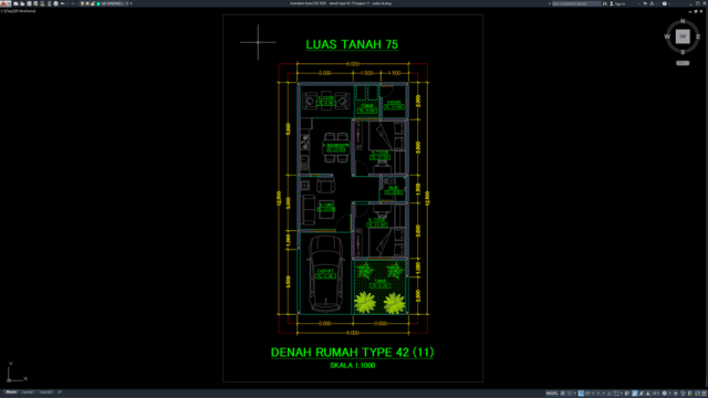 denah type 42-75 bagian 11