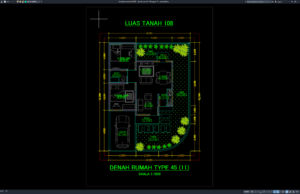 Download Denah Type 45/108 Bagian 11 DWG AutoCAD denah type 45-108 bagian 11