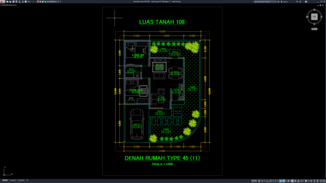 denah type 45-108 bagian 11