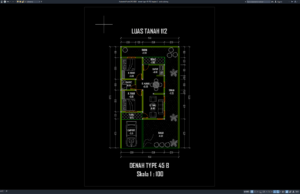 Download Denah Type 45/112 Bagian 2 DWG AutoCAD denah type 45-112 bagian 2