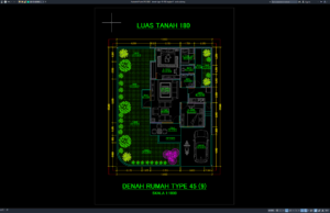Download Denah Type 45/180 Bagian 9 DWG AutoCAD denah type 45-180 bagian 9