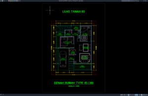 Download Denah Type 45/80 Bagian 10 DWG AutoCAD denah type 45-80 bagian10