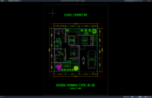 Download Denah Type 45/90 Bagian 8 DWG AutoCAD denah type 45-90 bagian 8
