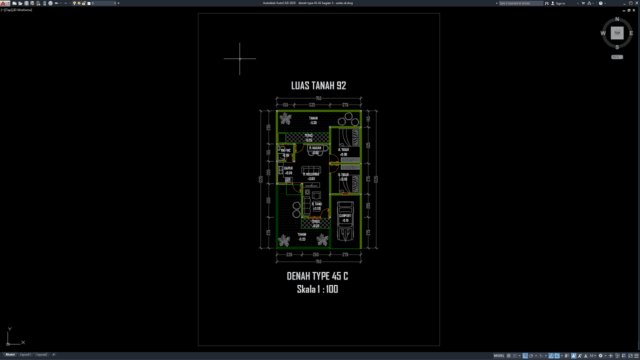 denah type 45-92 bagian 3 denah type 45-92 bagian 3