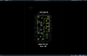 Download Denah Type 45/98 Bagian 4 DWG AutoCAD denah type 45-98 bagian 4