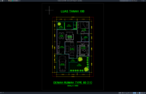 Download Denah Type 60/100 Bagian 11 DWG AutoCAD denah type 60-100 bagian 11