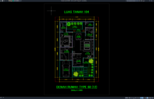 Download Denah Type 60/104 Bagian 12 DWG AutoCAD denah type 60-104 bagian 12