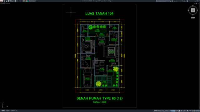 denah type 60-104 bagian 12