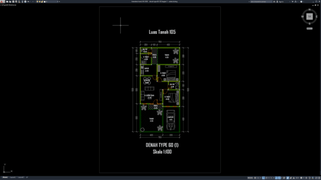 denah type 60-105 bagian 1