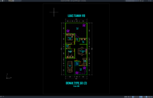 Download Denah Type 60/119 Bagian 2 DWG AutoCAD denah type 60-119 bagian 2