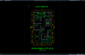 Download Denah Type 60/84 Bagian 9 DWG AutoCAD denah type 60-84 bagian 9