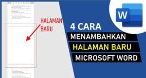 cara menambahkan halaman kosong di word