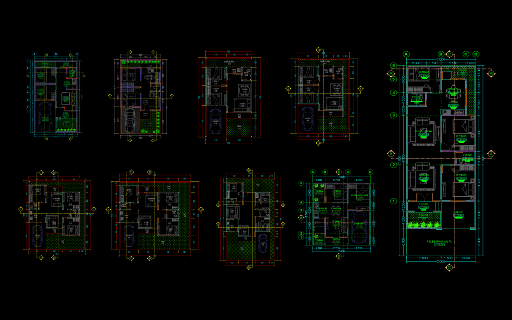 Download Denah Rumah Tinggal 1 Lantai DWG AutoCAD - Asdar Id
