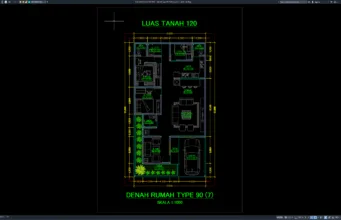 denah type 90-120 bagian 7