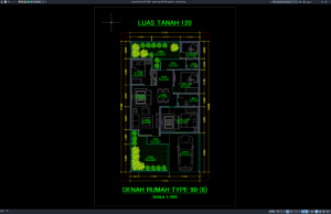 Download Denah Type 90/120 Bagian 8 DWG AutoCAD denah type 90-120 bagian 8