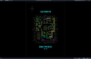 Download Denah Type 90/125 Bagian 2 DWG AutoCAD denah type 90-125 bagian 2