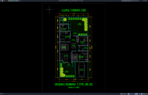 Download Denah Type 90/136 Bagian 9 DWG AutoCAD denah type 90-136 bagian 9
