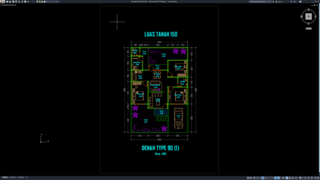 denah type 90-150 bagian 1