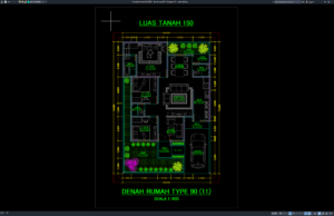 Download Denah Type 90/150 Bagian 11 DWG AutoCAD denah type 90-150 bagian 11