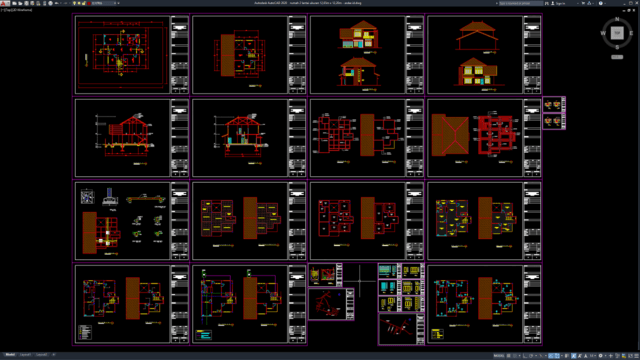 rumah 2 lantai ukuran 12,65m x 12,20m