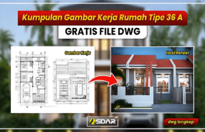 √(Lengkap) Download Gambar Kerja Rumah Type 36 A DWG AutoCAD gambar kerja rumah type 36 a