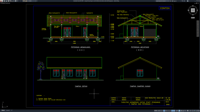 rumah fasilitas akomodasi untuk staff pengawas
