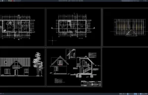 Download Gambar Rumah Kayu 2 Lantai DWG AutoCAD gambar rumah kayu 2 lantai