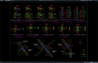 Download Gambar Struktur Sambungan Baja DWG AutoCAD struktur sambungan baja
