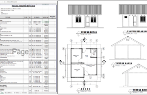 gambar dan rab rumah type 36