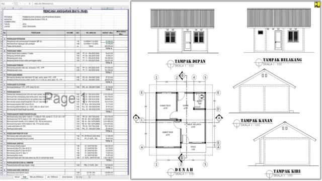 gambar dan rab rumah type 36 gambar dan rab rumah type 36