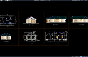 Download Desain Rumah 1 Lantai Ukuran 8,5m x 17m DWG AutoCAD rumah 1 lantai ukuran 8,5m x 17m