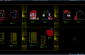 Download Desain Rumah Tinggal 2 Lantai Permanen DWG AutoCAD rumah tinggal permanen 2 lantai