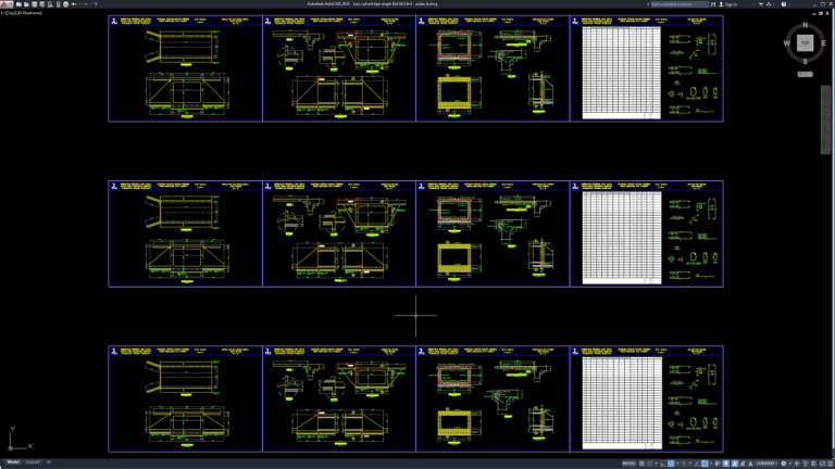 Download Desain Box Culvert Tipe Single 8x6 8x5 8x4 DWG AutoCAD - Asdar Id
