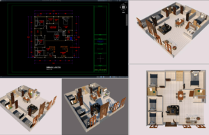 Download Denah Rumah 11×12 Meter DWG AutoCAD denah rumah 11x12 meter