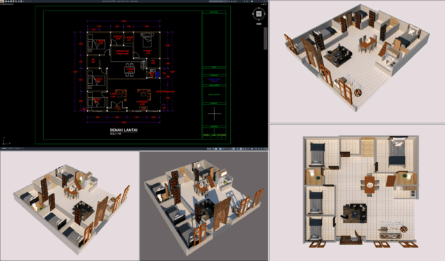 denah rumah 11x12 meter