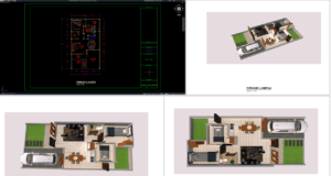 denah rumah 6x12 m (1 lantai)