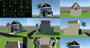 rumah 9x15 m (2 lantai)