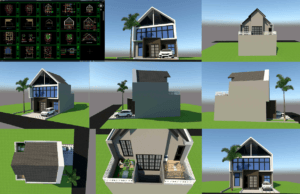 rumah 9x15 m (2 lantai)